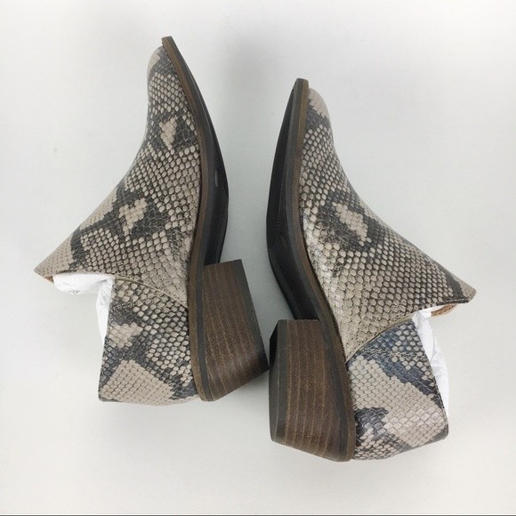 Lucky‎ Brand Womens Size 5.5 Fausst Snakeskin Ankle Boots Booties Shooties Shoes - Picture 6 of 9